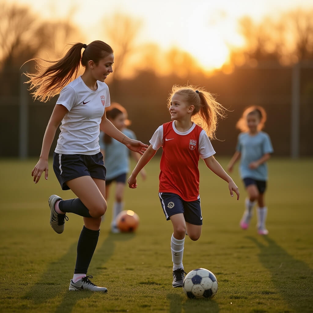 Child with mentor building confidence