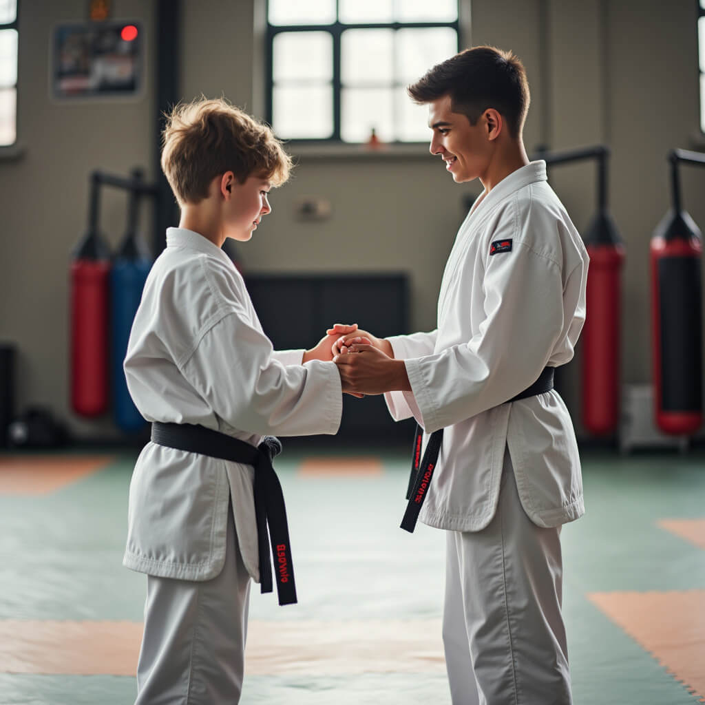 Child with mentor building confidence
